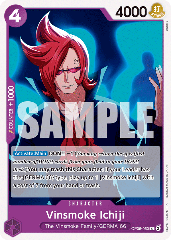 Carte Vinsmoke Ichiji OP06-060 Common — One Piece TCG OP-06 (Bandai)