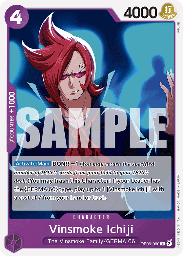 Carte Vinsmoke Ichiji OP06-060_p1 Common — One Piece TCG OP-06 (Bandai)