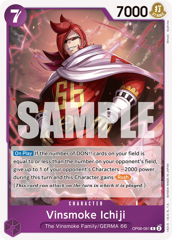 Carte Vinsmoke Ichiji OP06-061 Rare — One Piece TCG OP-06 (Bandai)