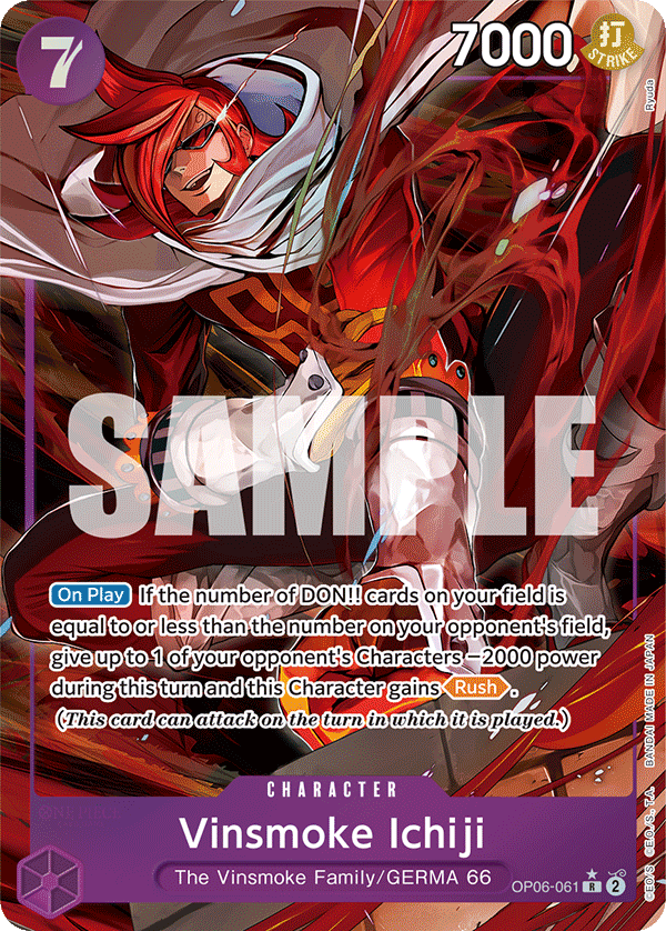 Carte Vinsmoke Ichiji OP06-061_p1 Rare — One Piece TCG OP-06 (Bandai)
