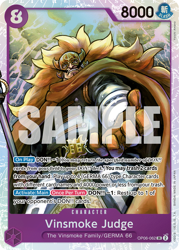 Carte Vinsmoke Judge OP06-062 Super Rare — One Piece TCG OP-06 Wings of the Captain (Bandai)