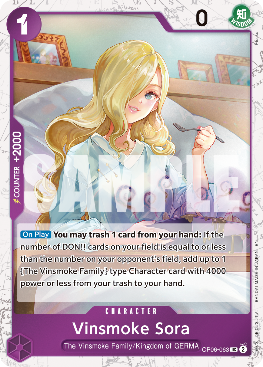 Carte Sora Vinsmoke OP06-063_p1 Uncommon — One Piece TCG PRB-02 (Bandai)