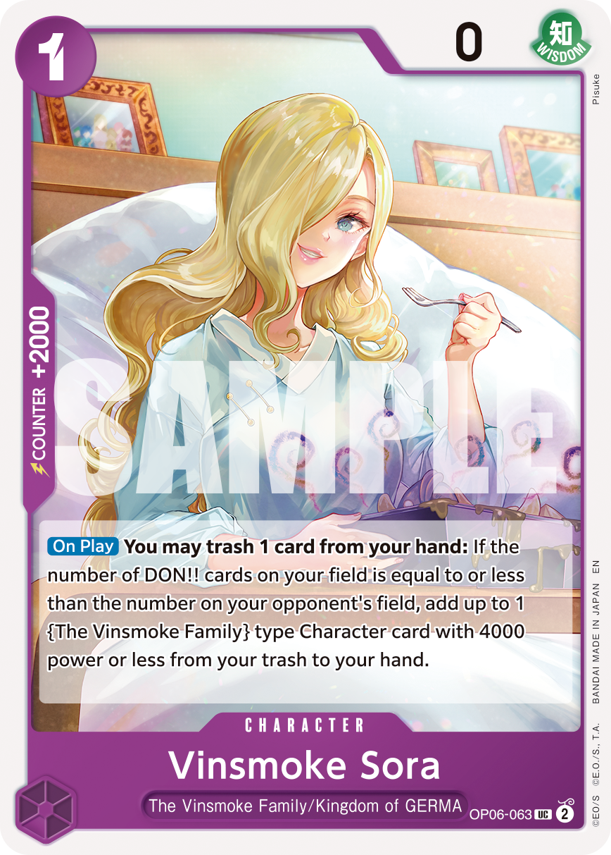 Carte Sora Vinsmoke OP06-063_r1 Uncommon — One Piece TCG PRB-02 (Bandai)