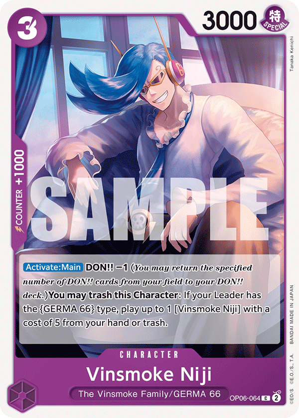 Carte Vinsmoke Niji OP06-064 Common — One Piece TCG OP-06 Wings of the Captain (Bandai)