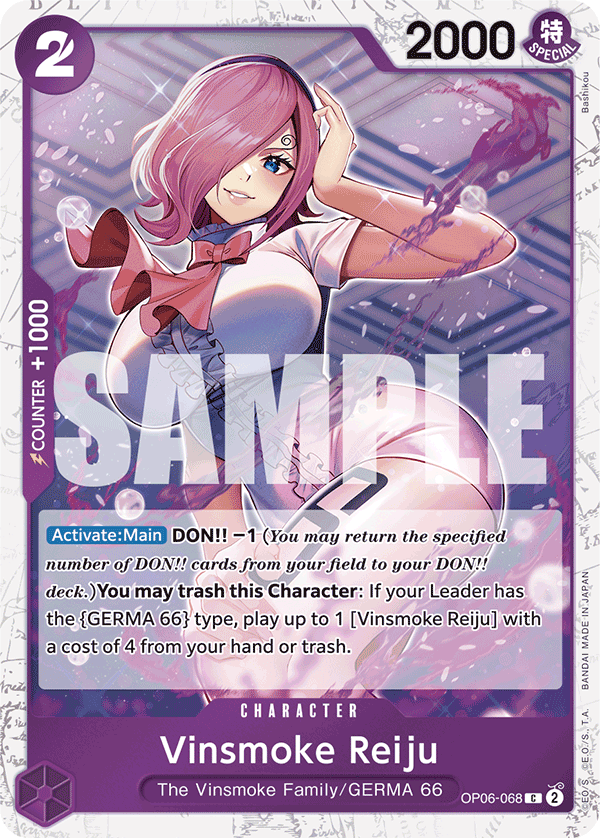 Carte Reiju Vinsmoke OP06-068_p2 Common Alt Art — One Piece TCG PRB-01 The Best (Bandai)