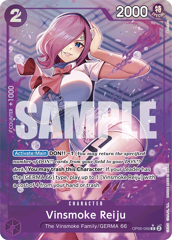 Carte Reiju Vinsmoke OP06-068_p3 Common Alt Art — One Piece TCG PRB-01 The Best (Bandai)