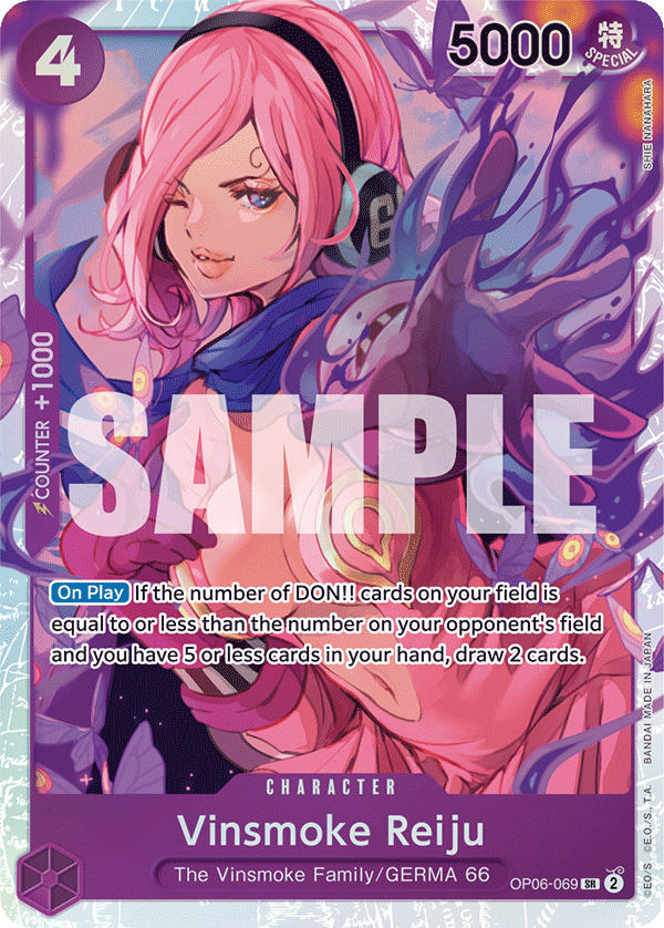 Carte Vinsmoke Reiju OP06-069 Super Rare — One Piece TCG OP-06 Wings of the Captain (Bandai)
