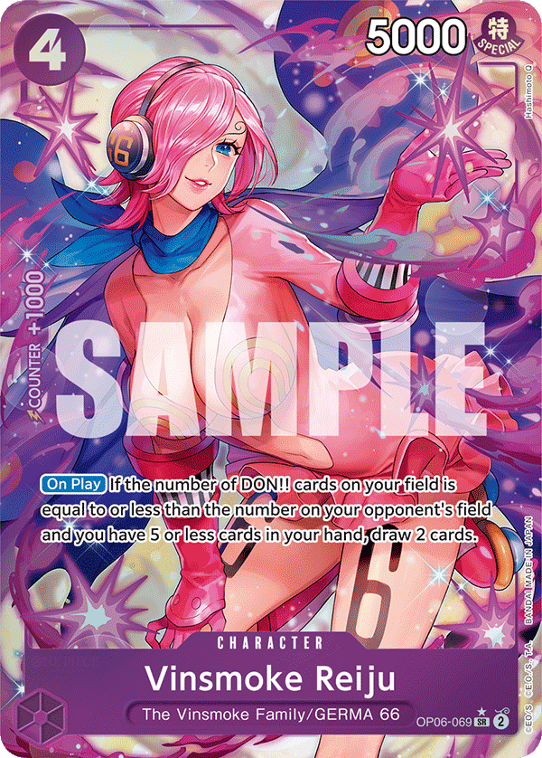 Carte Reiju Vinsmoke OP06-069_p1 Super Rare Alt Art — One Piece TCG OP-06 Wings of the Captain (Bandai)