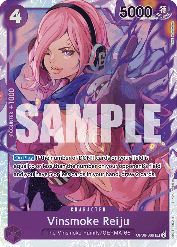 Carte Vinsmoke Reiju OP06-069_r1 Super Rare Serial — One Piece TCG PRB-01 The Best (Bandai)