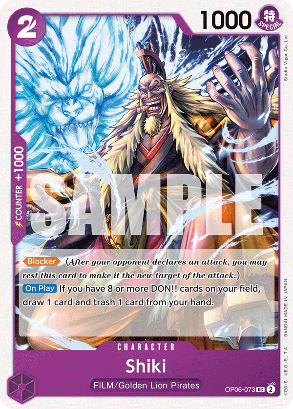 Carte Shiki OP06-073 Uncommon — One Piece TCG OP-06 Wings of the Captain (Bandai)