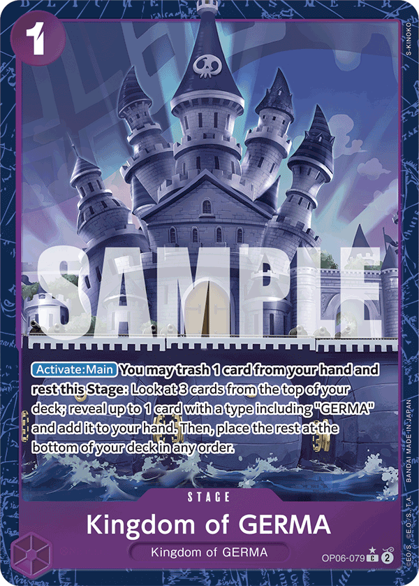 Carte Royaume de Germa OP06-079_p4 Common Alt Art — One Piece TCG PRB-01 The Best (Bandai)