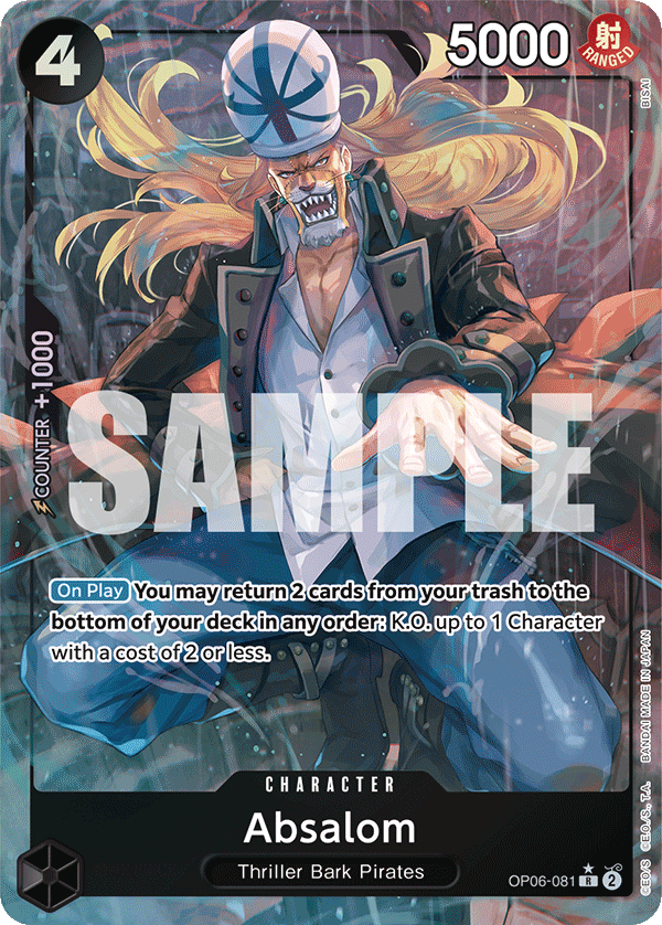 Carte Absalom OP06-081_p1 Rare — One Piece TCG OP-06 (Bandai)
