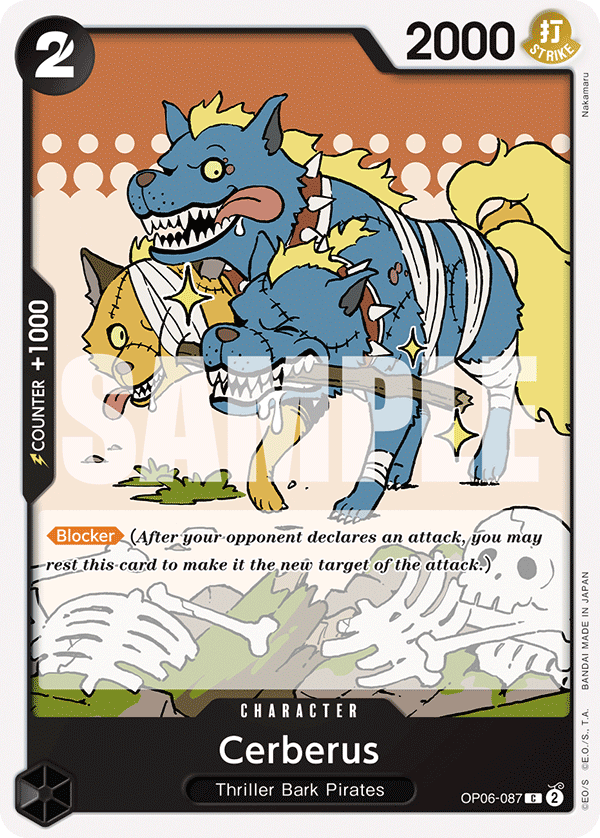 Carte Cerberus OP06-087 Common — One Piece TCG OP-06 Wings of the Captain (Bandai)