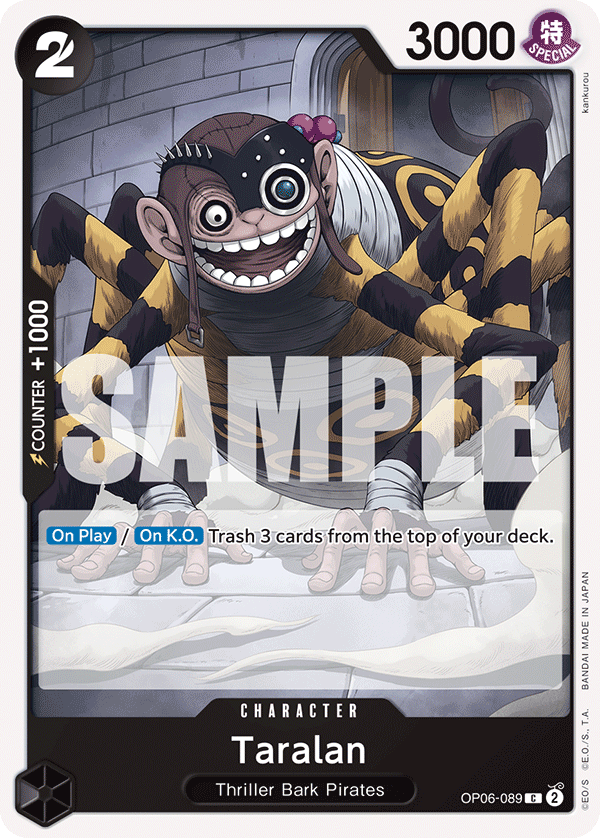 Carte Taralan OP06-089 Common — One Piece TCG OP-06 Wings of the Captain (Bandai)