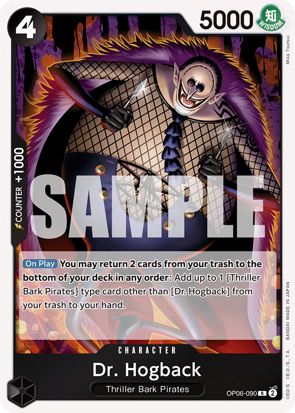 Carte Dr. Hogback OP06-090 Rare — One Piece TCG OP-06 Wings of the Captain (Bandai)