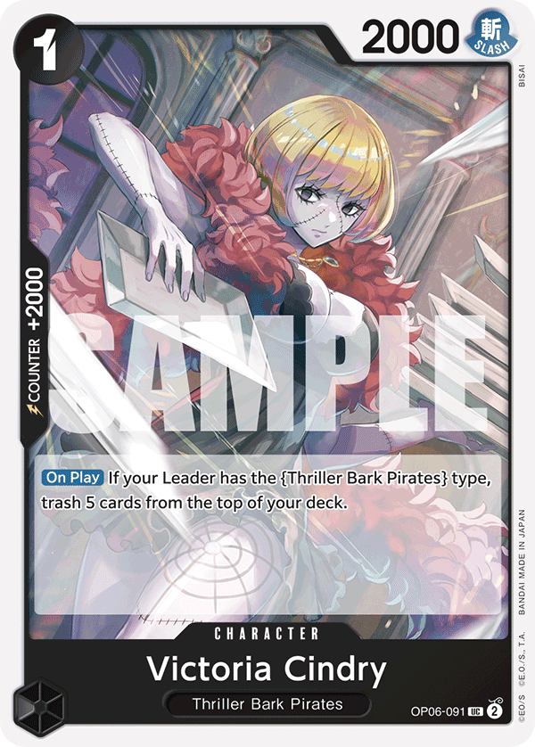 Carte Victoria Cindry OP06-091_p1 Uncommon Alt Art — One Piece TCG OP-06 Wings of the Captain (Bandai)