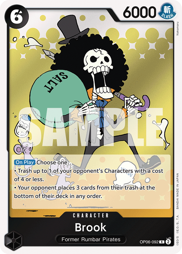 Carte Brook OP06-092 Rare — One Piece TCG OP-06 Wings of the Captain (Bandai)