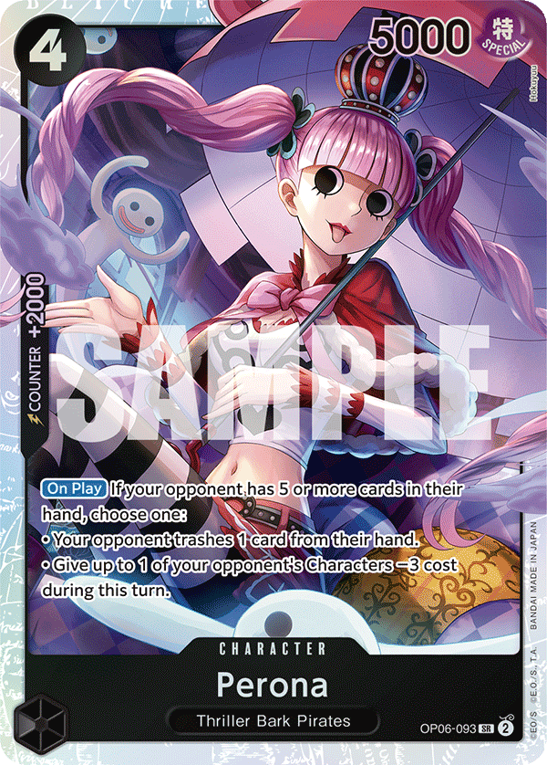 Carte Perona OP06-093 Super Rare — One Piece TCG OP-06 Wings of the Captain (Bandai)