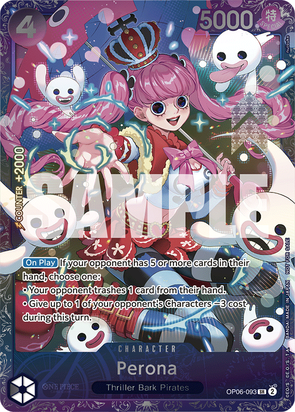 Carte Perona OP06-093_p3 Super Rare Alt Art — One Piece TCG PROMO-OP-06 Promos: Wings of the Captain (Bandai)