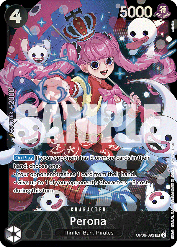 Carte Perona OP06-093_p4 Super Rare Alt Art — One Piece TCG PROMO-OP-06 Promos: Wings of the Captain (Bandai)
