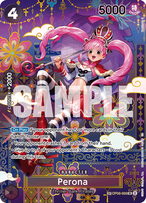 Carte Perona OP06-093_p5 Special Alt Art — One Piece TCG OP14-EB04 The Azure Sea's Seven (Bandai)