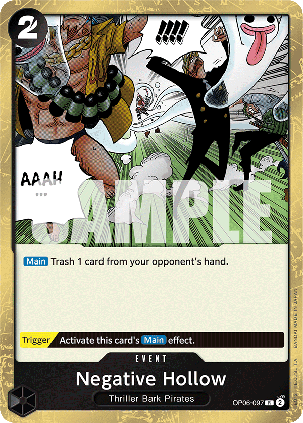 Carte Negative Hollow OP06-097 Rare — One Piece TCG OP-06 Wings of the Captain (Bandai)