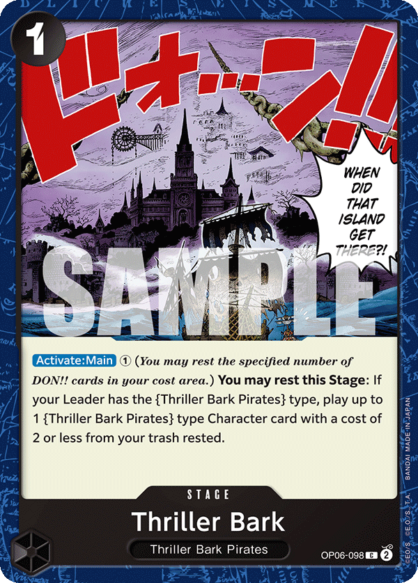 Carte Thriller Bark OP06-098 Common — One Piece TCG OP-06 Wings of the Captain (Bandai)