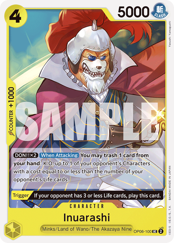 Carte Inuarashi OP06-100_p1 Uncommon — One Piece TCG OP-06 (Bandai)