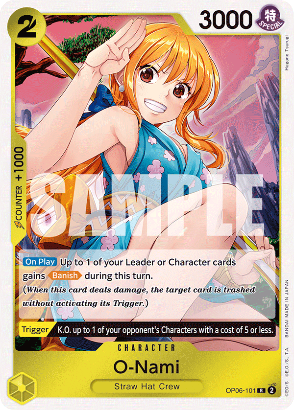 Carte O-Nami OP06-101 Rare — One Piece TCG OP-06 (Bandai)