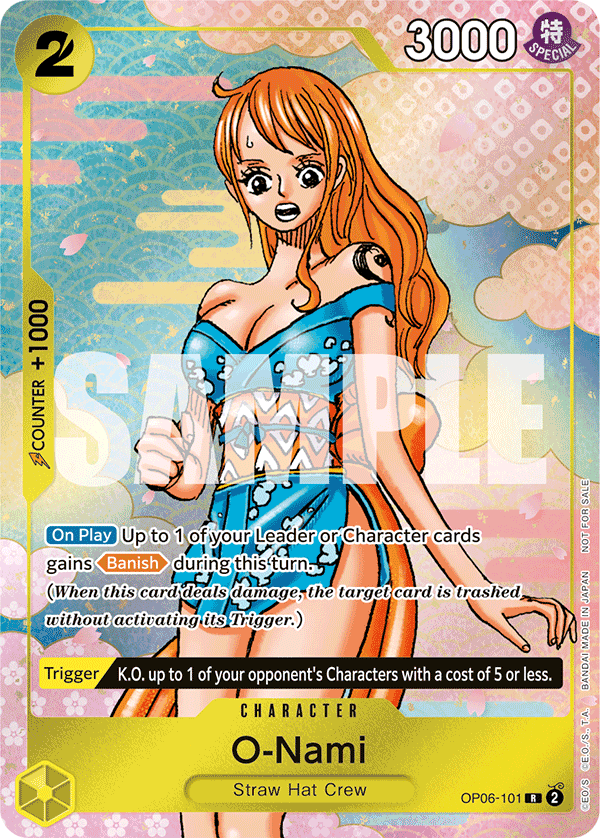 Carte O-Nami OP06-101_p3 Rare — One Piece TCG PROMO-OP-06 (Bandai)