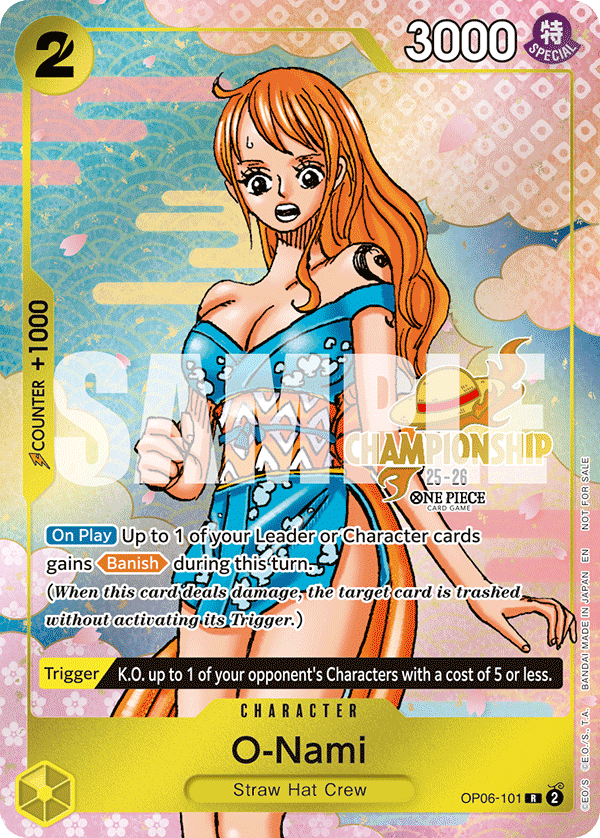 Carte O-Nami OP06-101_p4 Rare — One Piece TCG PROMO-OP-06 (Bandai)