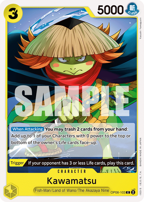 Carte Kawamatsu OP06-103 Common — One Piece TCG OP-06 Wings of the Captain (Bandai)