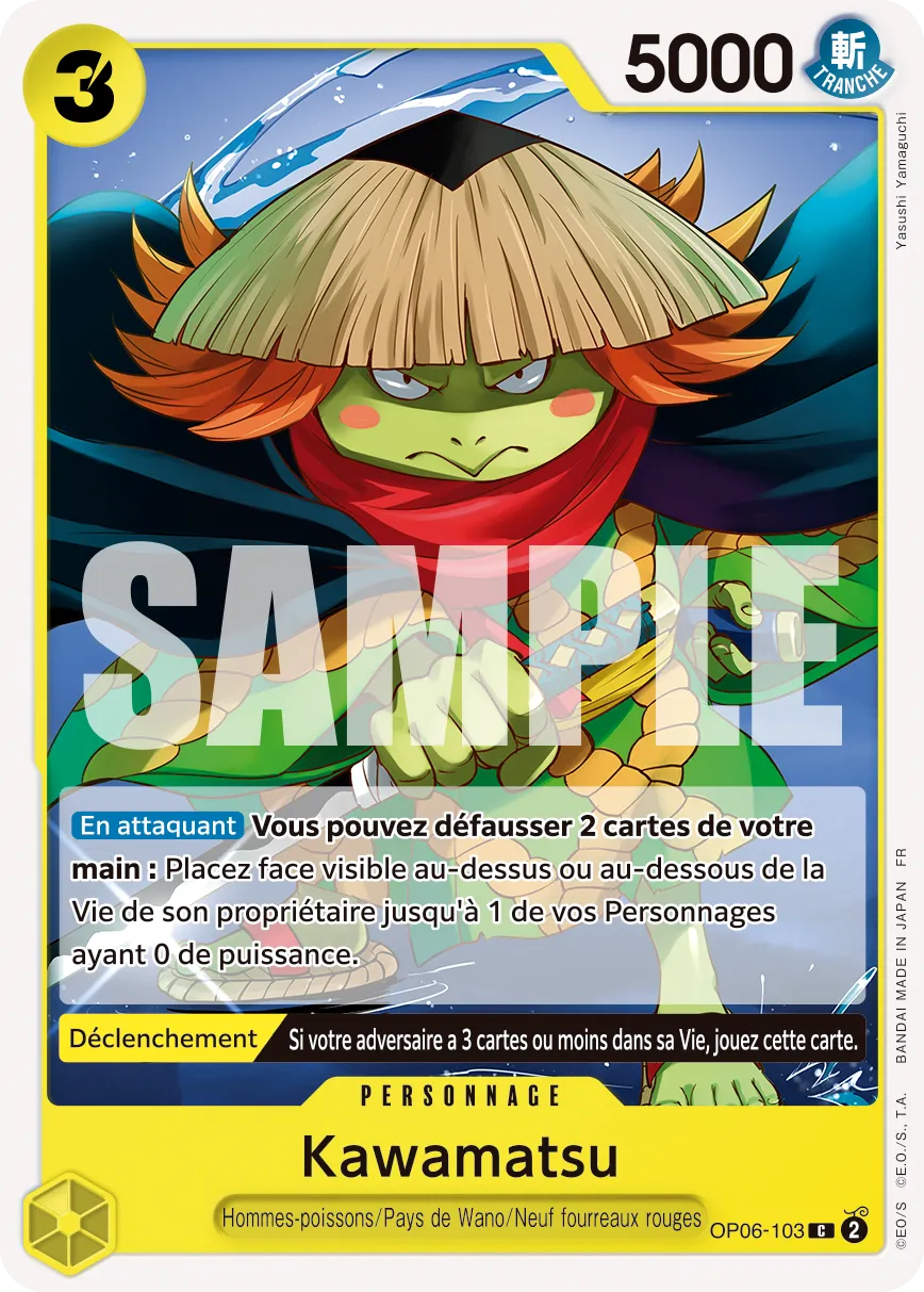 Carte Kawamatsu OP06-103_p1 Common Alt Art — One Piece TCG OP-06 Wings of the Captain (Bandai)