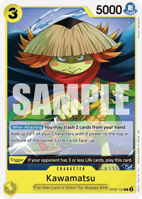 Carte Kawamatsu OP06-103_r1 Common Serial — One Piece TCG ST-28 Starter Deck: Green/Yellow Yamato (Bandai)