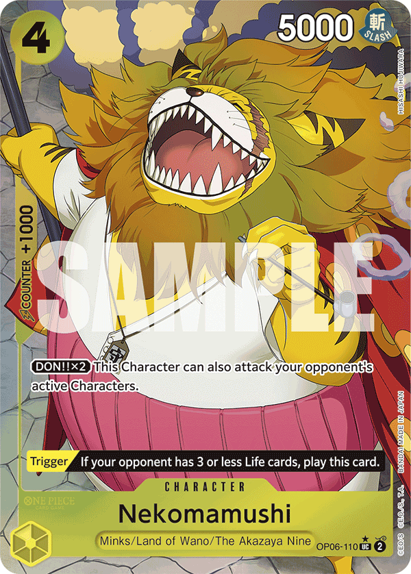 Carte Nekomamushi OP06-110_p4 Uncommon Alt Art — One Piece TCG PRB-01 The Best (Bandai)