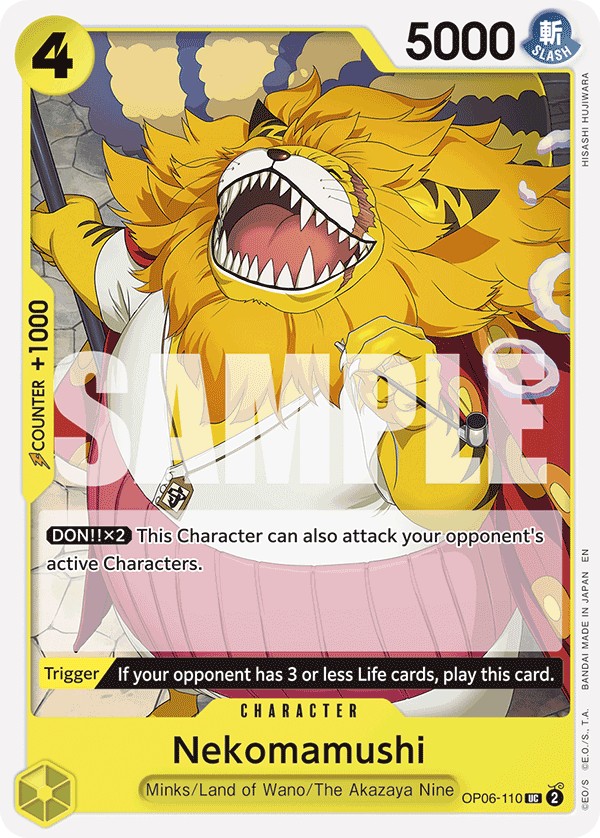 Carte Nekomamushi OP06-110_r2 Uncommon Serial — One Piece TCG ST-28 Starter Deck: Green/Yellow Yamato (Bandai)