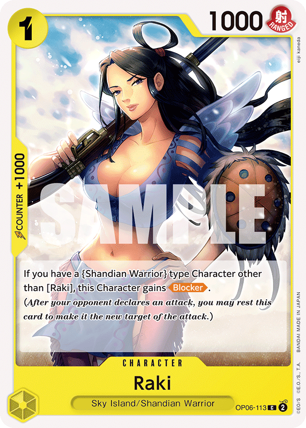 Carte Raki OP06-113 Common — One Piece TCG OP-06 Wings of the Captain (Bandai)