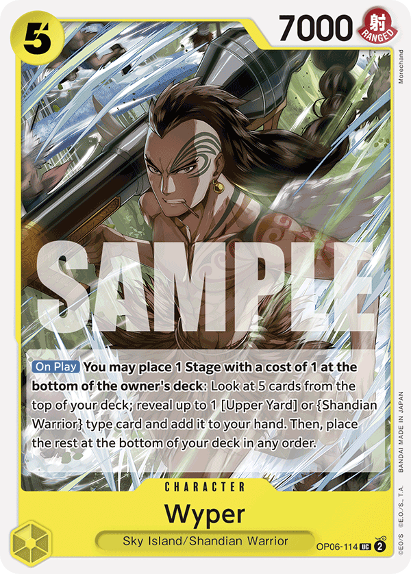Carte Wyper OP06-114_p1 Uncommon Alt Art — One Piece TCG OP-06 Wings of the Captain (Bandai)