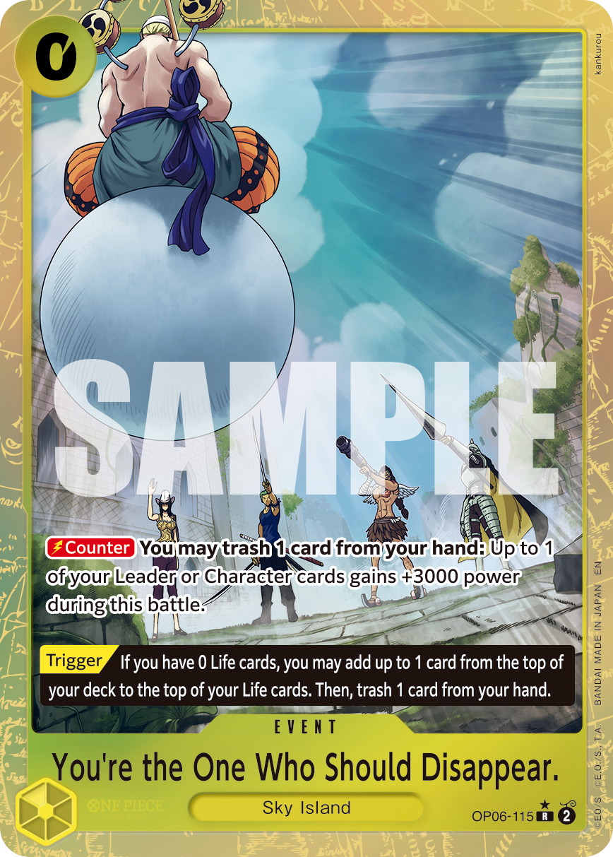 Carte C'est toi qui vas nous faire le plaisir de disparaître OP06-115_p1 Rare Alt Art — One Piece TCG PRB-02 The Best Vol. 2 (Bandai)