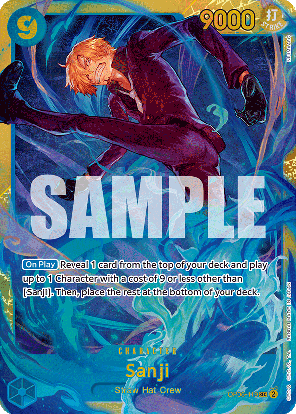 Carte Sanji OP06-119 Secret Rare — One Piece TCG OP-06 Wings of the Captain (Bandai)