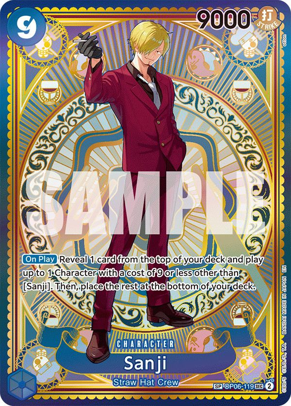 Carte Sanji OP06-119_p2 Special — One Piece TCG OP-11 (Bandai)