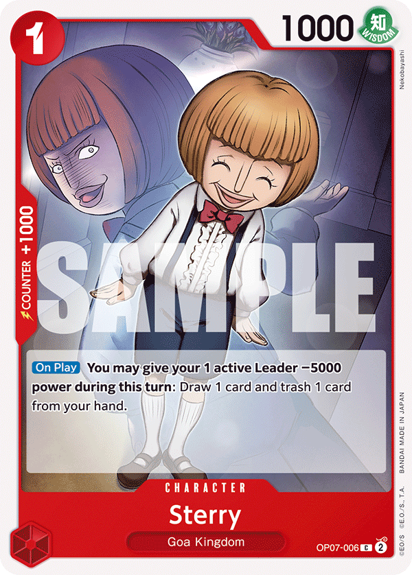Carte Sterry OP07-006 Common — One Piece TCG OP-07 500 Years in the Future (Bandai)