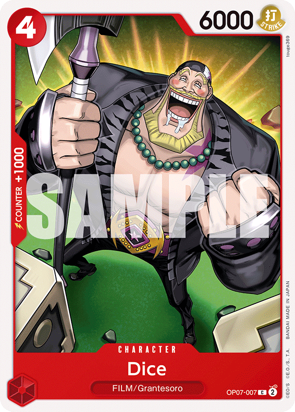 Carte Dice OP07-007 Common — One Piece TCG OP-07 500 Years in the Future (Bandai)
