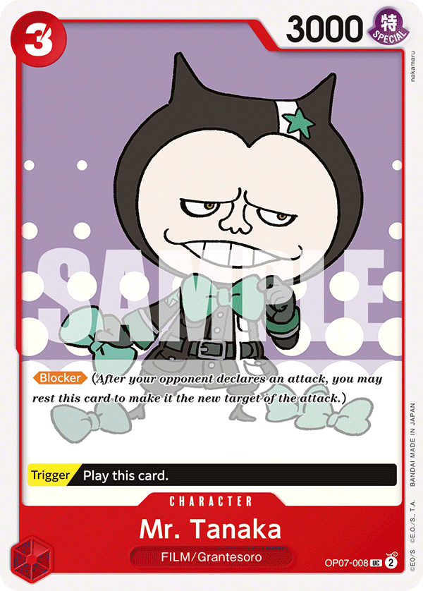 Carte Mr. Tanaka OP07-008 Uncommon — One Piece TCG OP-07 500 Years in the Future (Bandai)