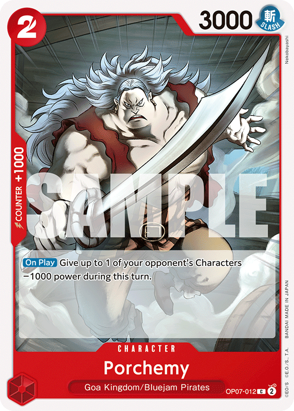 Carte Porchemy OP07-012 Common — One Piece TCG OP-07 500 Years in the Future (Bandai)