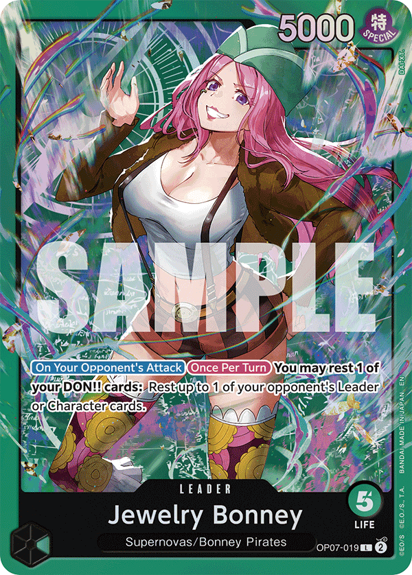 Carte Jewelry Bonney OP07-019_p3 Leader — One Piece TCG ST-24 (Bandai)