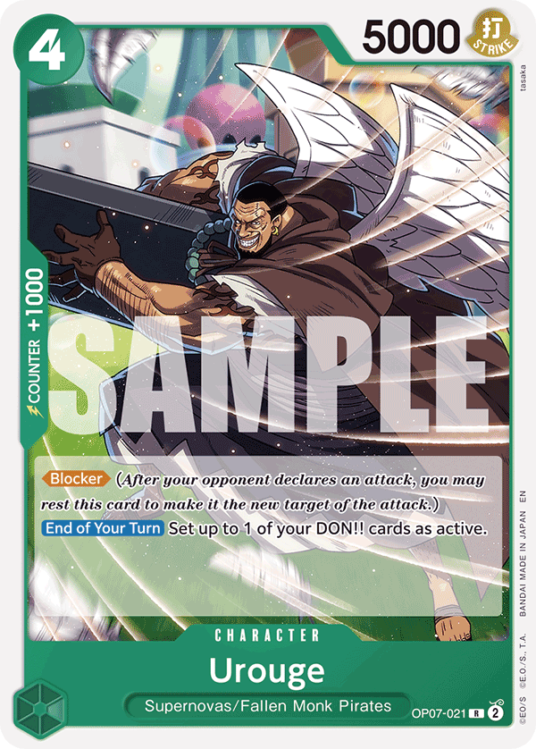 Carte Urouge OP07-021_r1 Rare Serial — One Piece TCG ST-24 Starter Deck: Green Jewelry Bonney (Bandai)