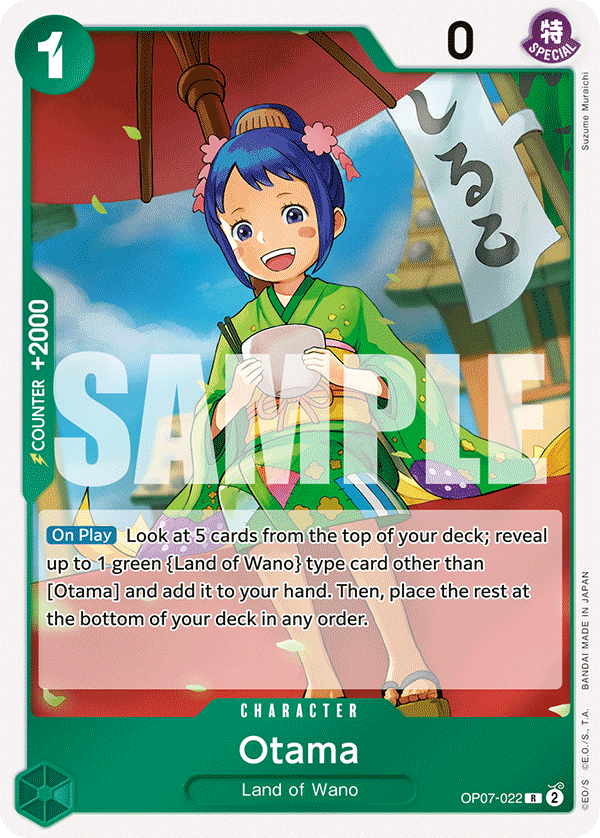 Carte Otama OP07-022 Rare — One Piece TCG OP-07 (Bandai)