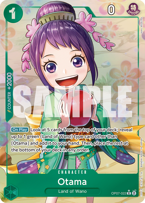 Carte Otama OP07-022_p1 Rare — One Piece TCG OP-07 (Bandai)