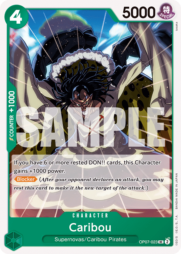 Carte Caribou OP07-023 Uncommon — One Piece TCG OP-07 (Bandai)